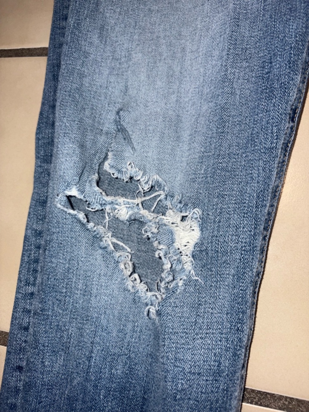 rag & bone Women's Blue Distressed Skinny Jeans - Picture 3 of 5
